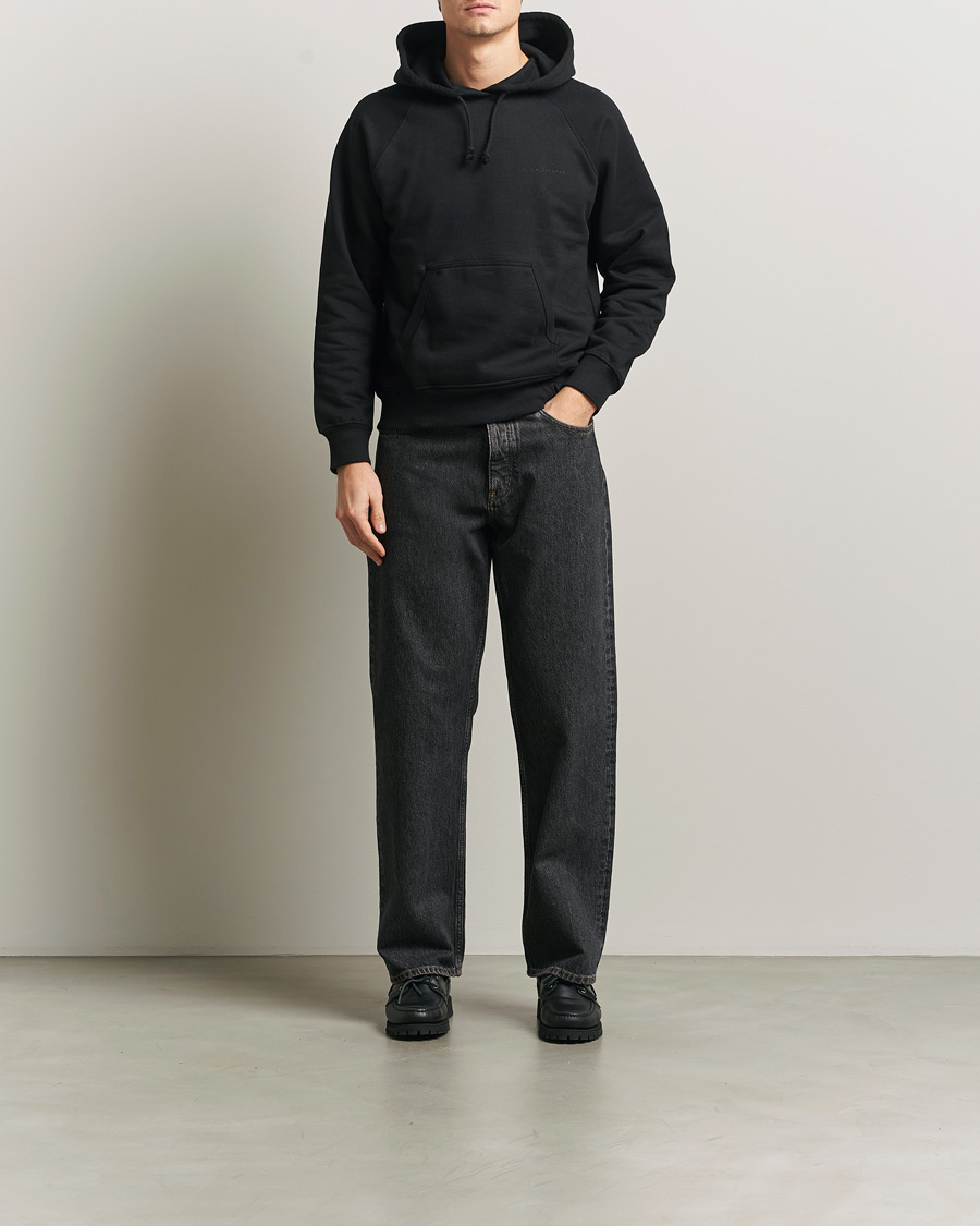 Herre | Trøjer | Nudie Jeans | Gunde Logo Hoodie Black