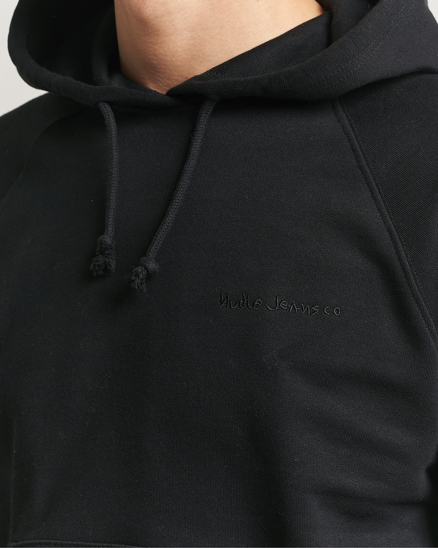 Herre | Trøjer | Nudie Jeans | Gunde Logo Hoodie Black
