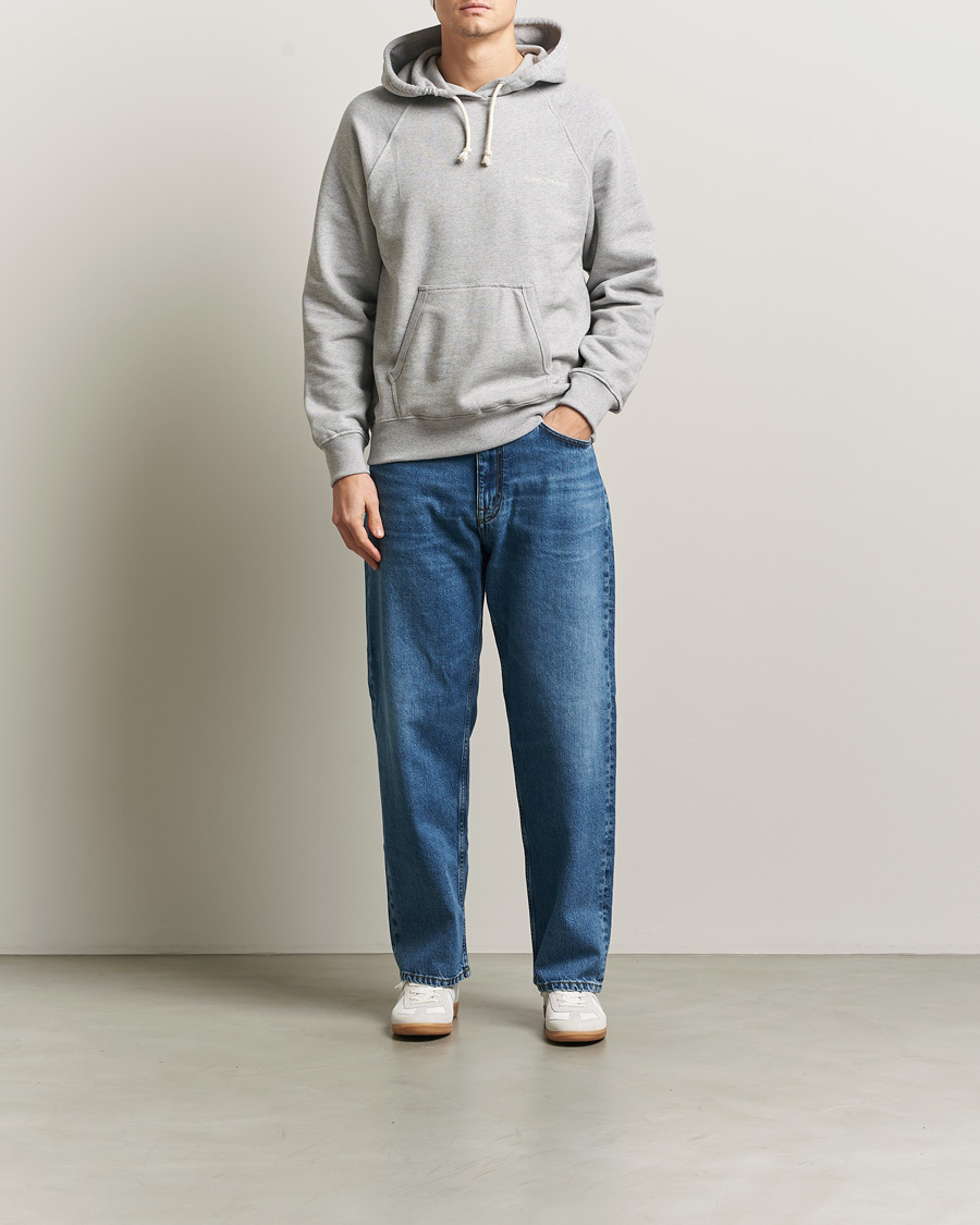 Herre | Trøjer | Nudie Jeans | Gunde Logo Hoodie Grey Melange