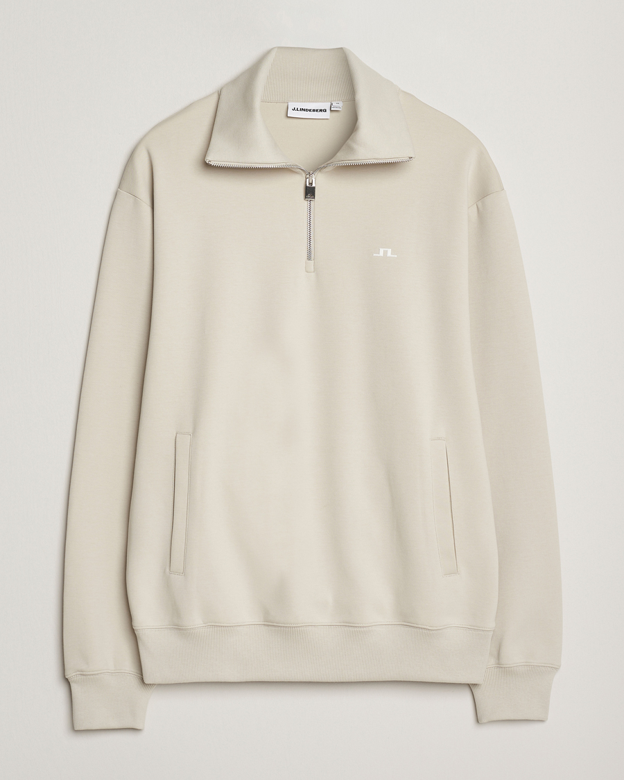 Herre | Trøjer | J.Lindeberg | Callan Jersey Half Zip Moonbeam