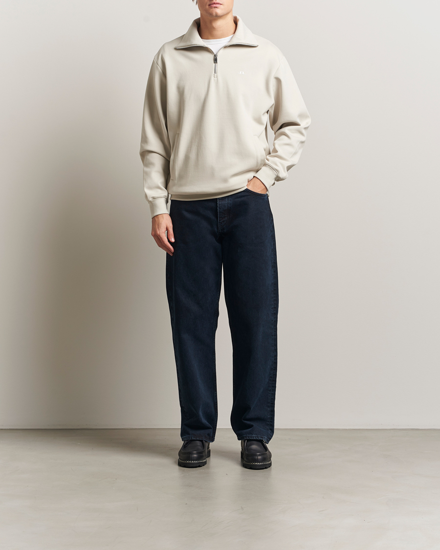 Herre | Trøjer | J.Lindeberg | Callan Jersey Half Zip Moonbeam