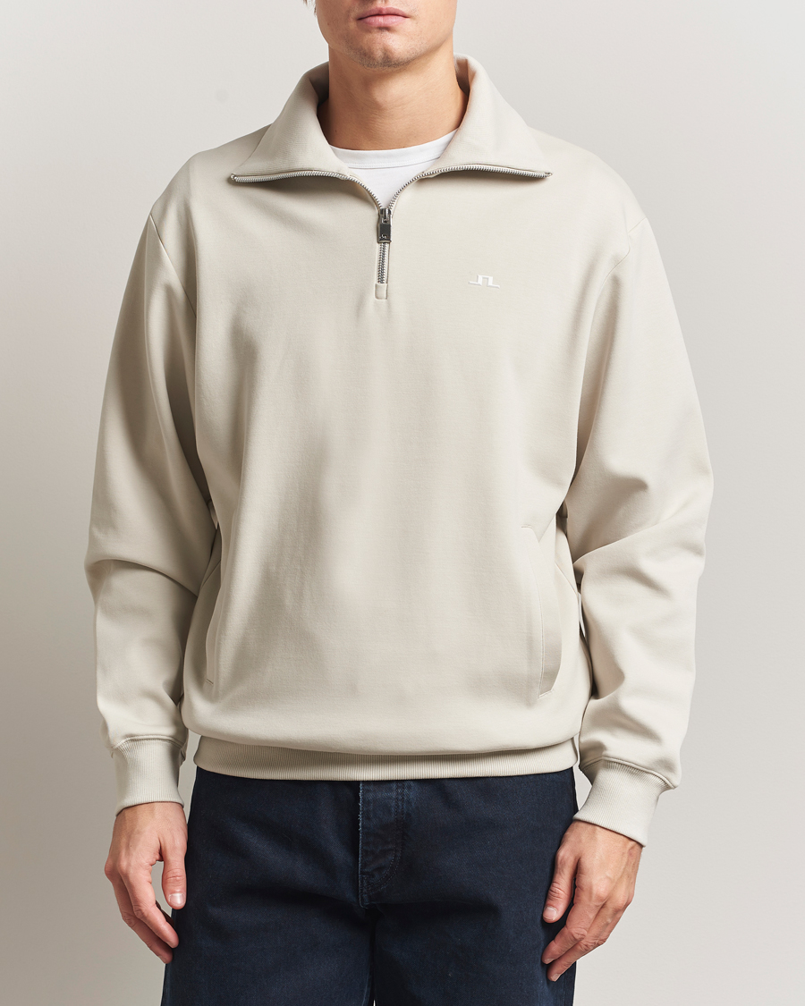 Herre | Trøjer | J.Lindeberg | Callan Jersey Half Zip Moonbeam