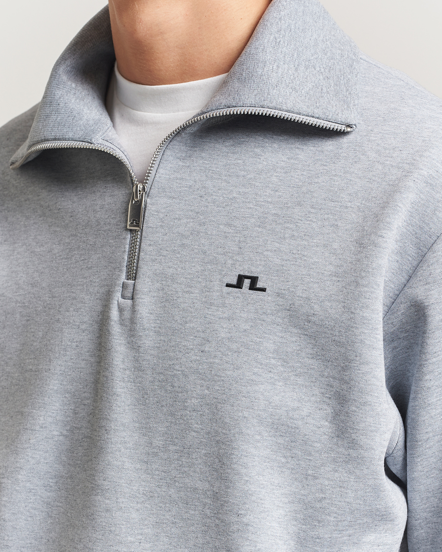 Herre | Trøjer | J.Lindeberg | Callan Jersey Half Zip Medium Grey Melange
