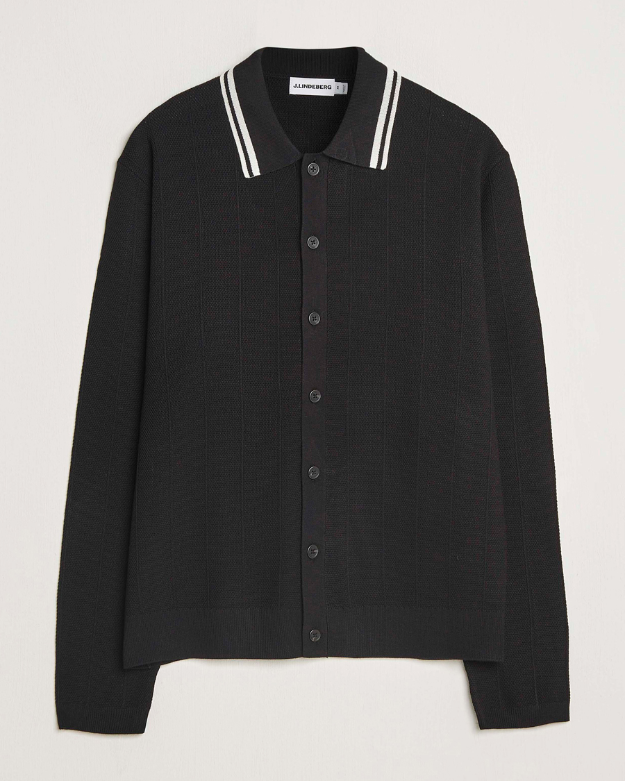 Herre | Trøjer | J.Lindeberg | Willem Structured Cardigan Black