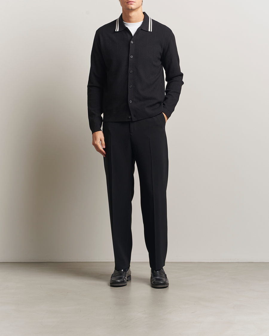 Herre | Trøjer | J.Lindeberg | Willem Structured Cardigan Black