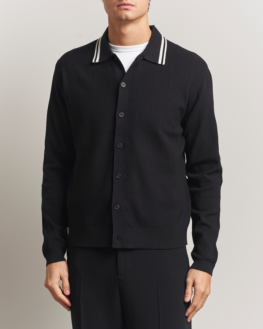 Herre | Trøjer | J.Lindeberg | Willem Structured Cardigan Black