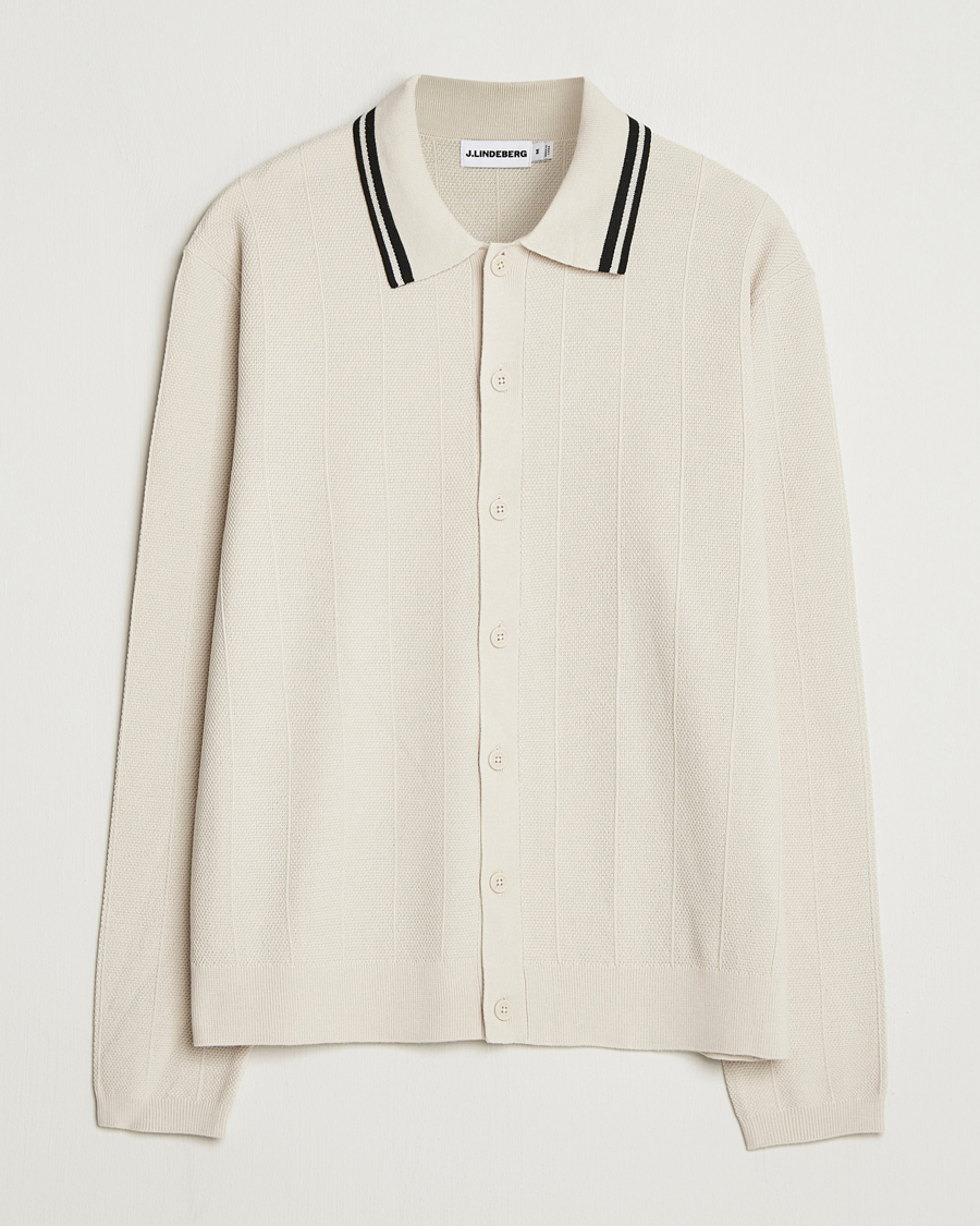 Herre | Trøjer | J.Lindeberg | Willem Structured Cardigan Moonbeam