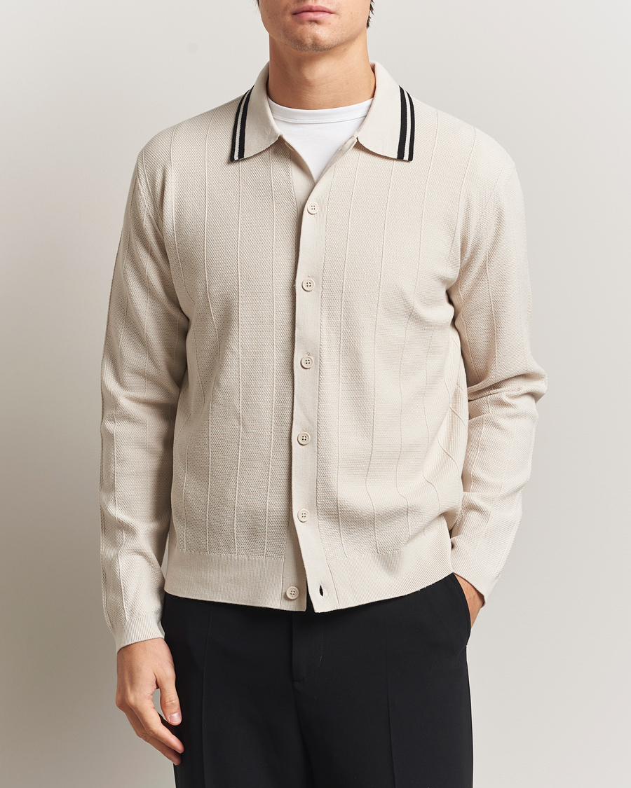 Herre | Trøjer | J.Lindeberg | Willem Structured Cardigan Moonbeam