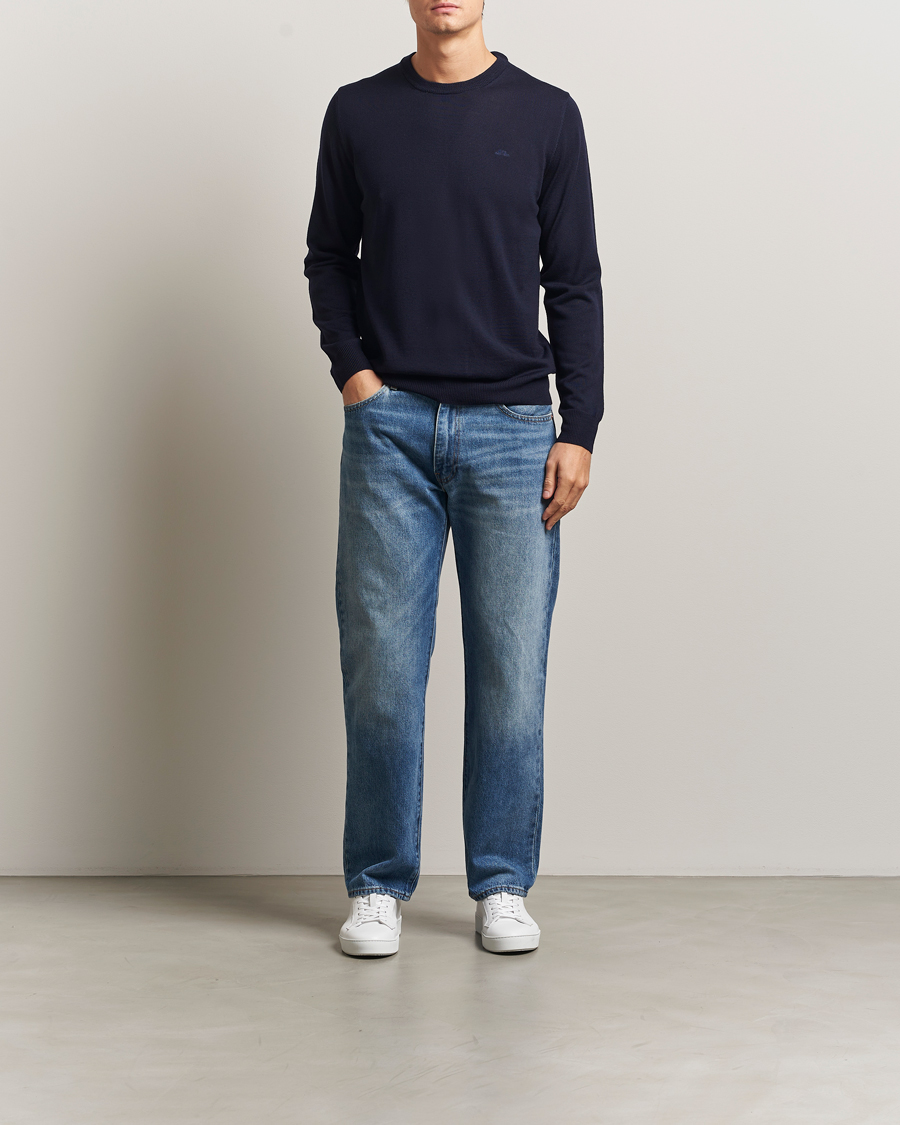 Herre | Trøjer | J.Lindeberg | Keane Merino Crew Neck Navy