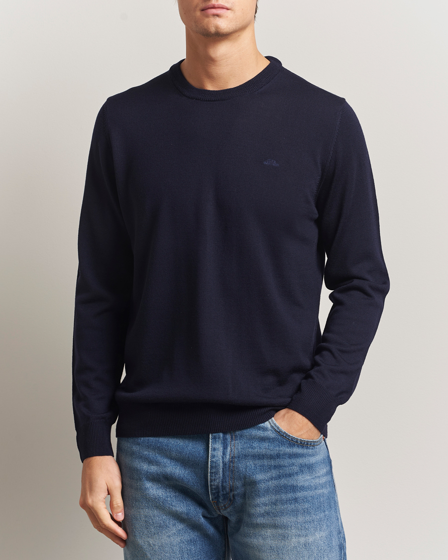 Herre | Trøjer | J.Lindeberg | Keane Merino Crew Neck Navy