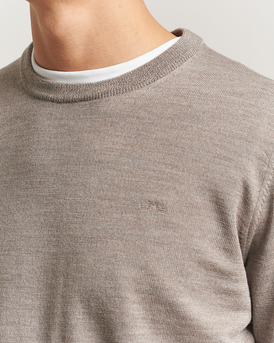 Herre | Trøjer | J.Lindeberg | Keane Merino Crew Neck Brindle Melange