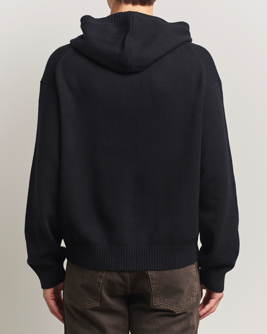 Herre | Trøjer | J.Lindeberg | Edward Wool Knitted Hoodie Black