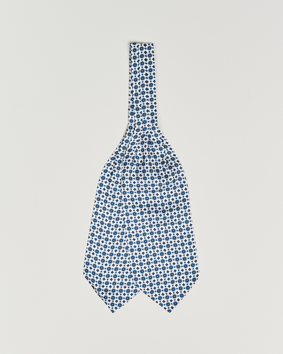 Herre | Tørklæde | Amanda Christensen | Silk Twill Medallion Ascot White