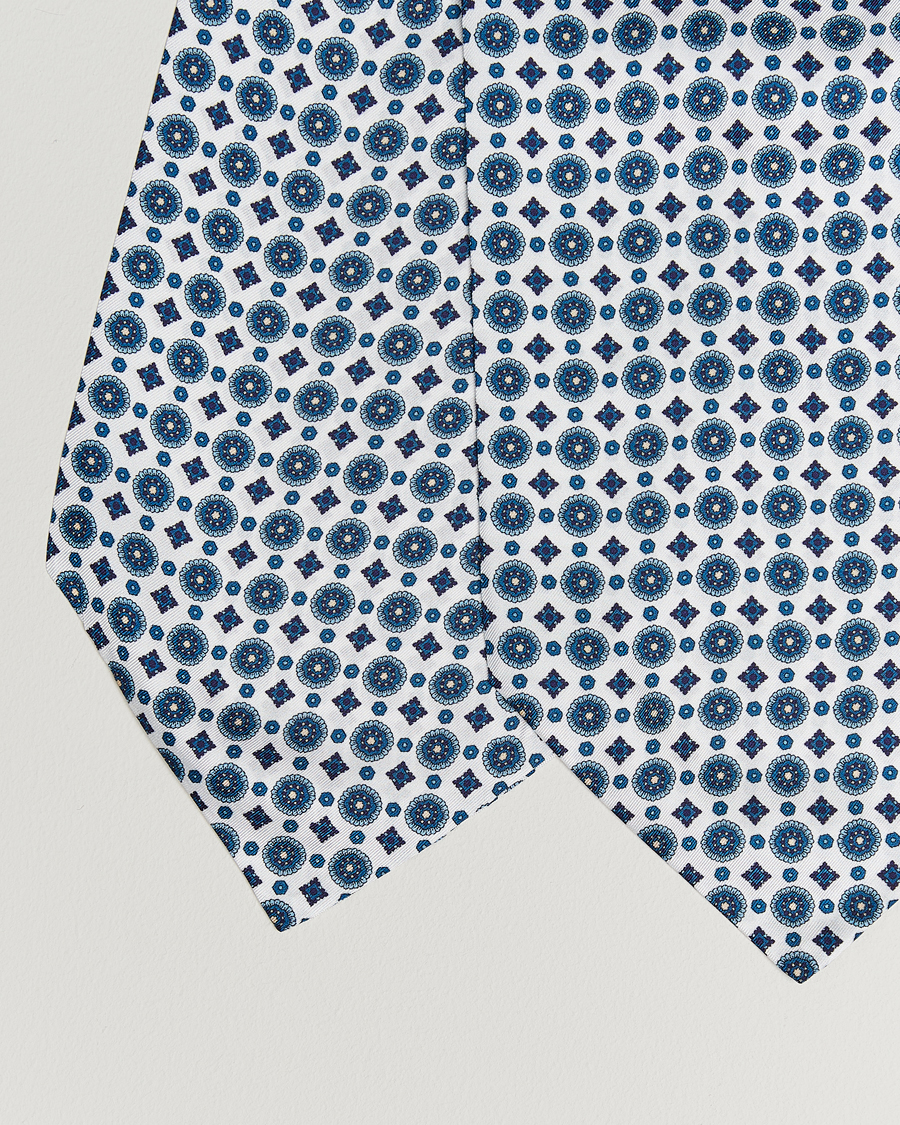Herre | Tørklæde | Amanda Christensen | Silk Twill Medallion Ascot White