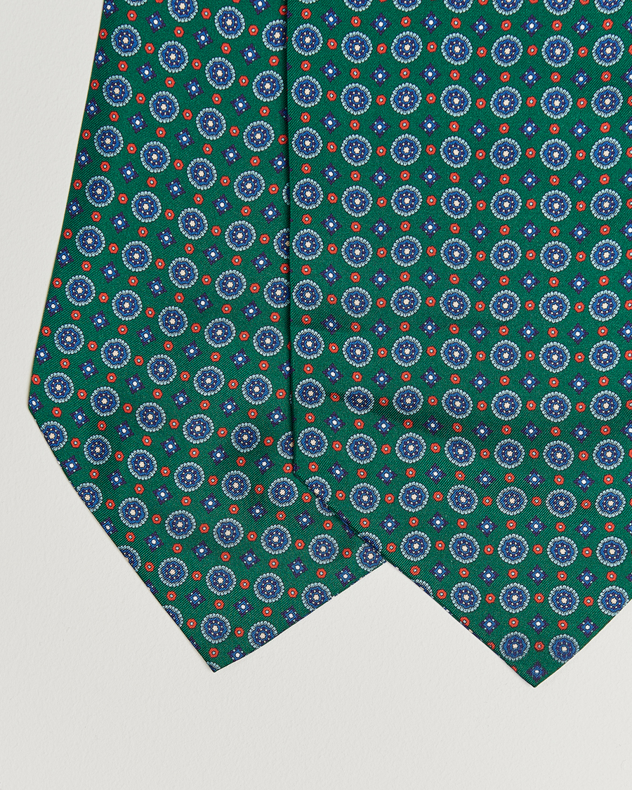 Herre | Tørklæde | Amanda Christensen | Silk Twill Medallion Ascot Bottle Green