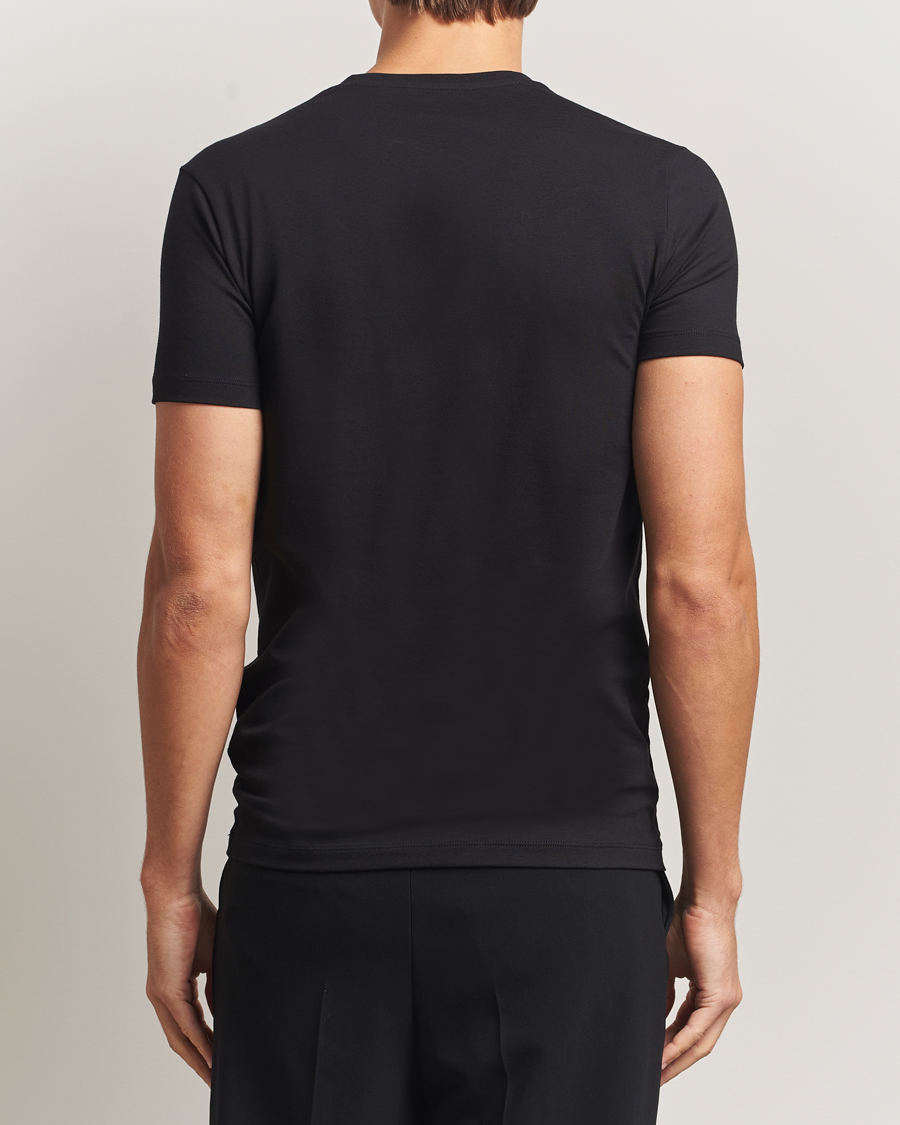 Herre | T-Shirts | Falke | 2-Pack Cotton Crew Neck T-Shirt Black