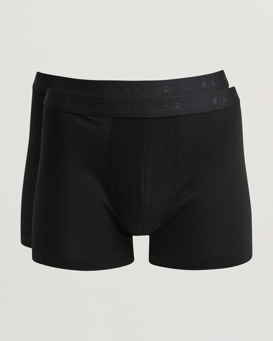Herre | Undertøj | Falke | 2-Pack Cotton Boxer Briefs Black