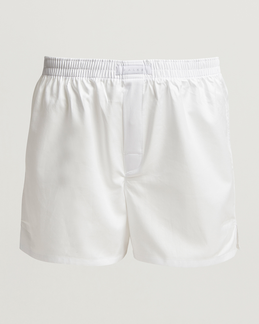 Herre | Undertøj | Falke | Cotton Woven Boxer Shorts White