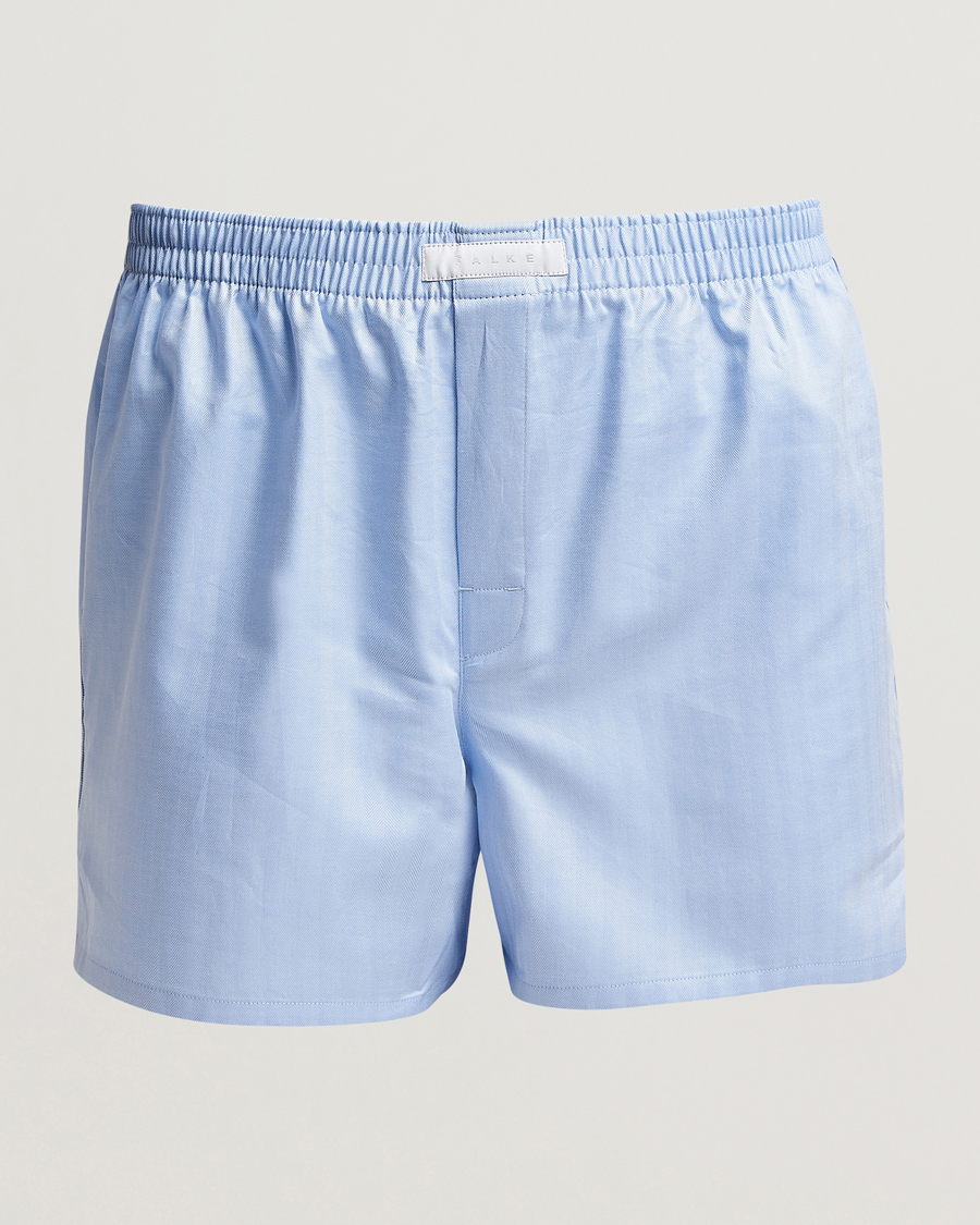 Herre | Undertøj | Falke | Cotton Woven Boxer Shorts Light Blue