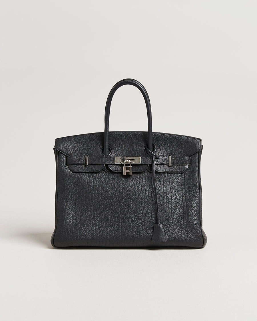Herre | Pre-Owned & Vintage Bags | Hermès Pre-Owned | Birkin 35 Fjord Leather Black