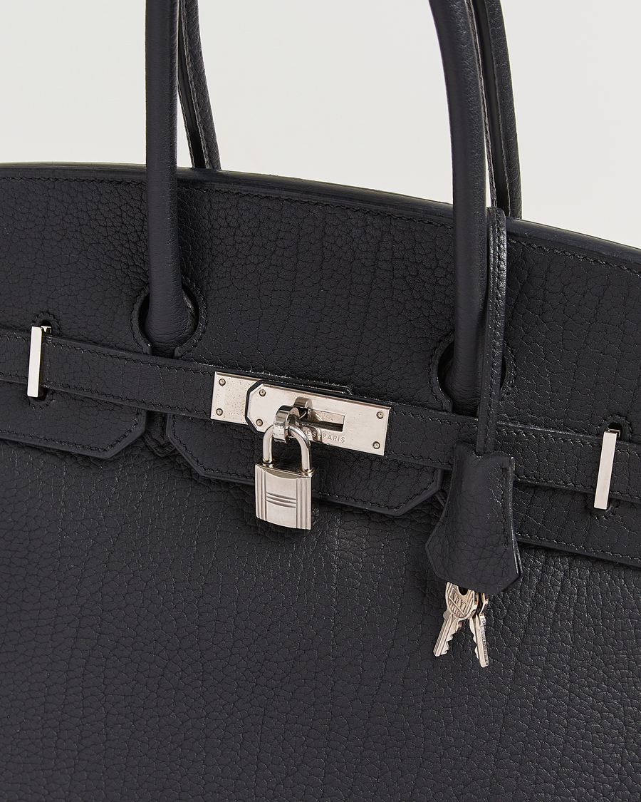 Herre | Pre-Owned & Vintage Bags | Hermès Pre-Owned | Birkin 35 Fjord Leather Black