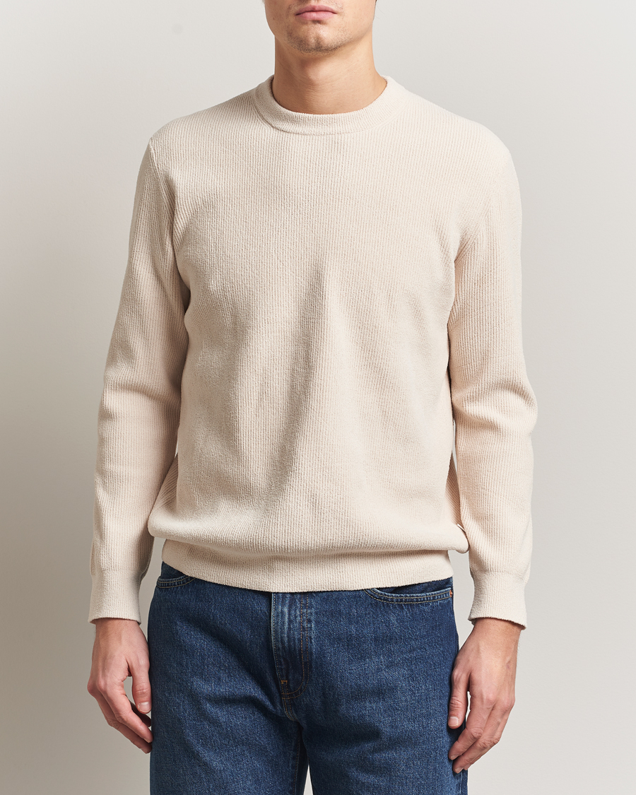 Herre | Trøjer | NN07 | Danny Rib Knitted Crew Neck Ivory