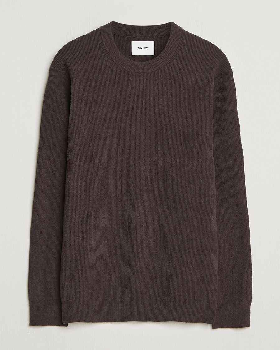 Herre | Trøjer | NN07 | Danny Rib Knitted Crew Neck Dusky Port