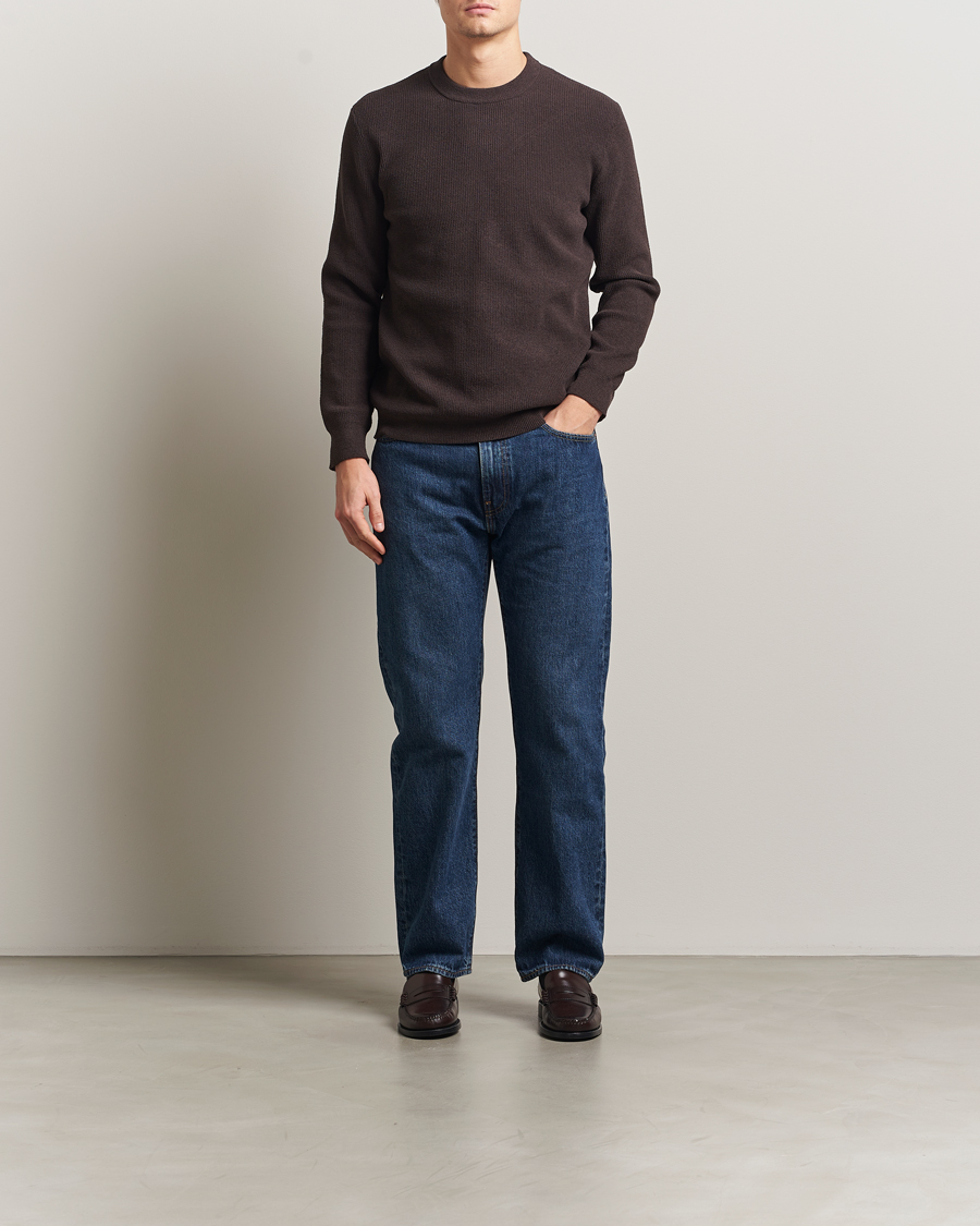 Herre | Trøjer | NN07 | Danny Rib Knitted Crew Neck Dusky Port