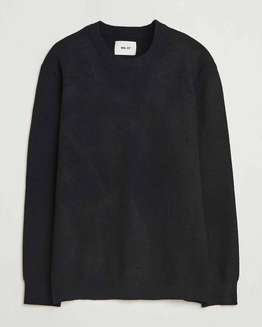 Herre | Trøjer | NN07 | Danny Rib Knitted Crew Neck Black
