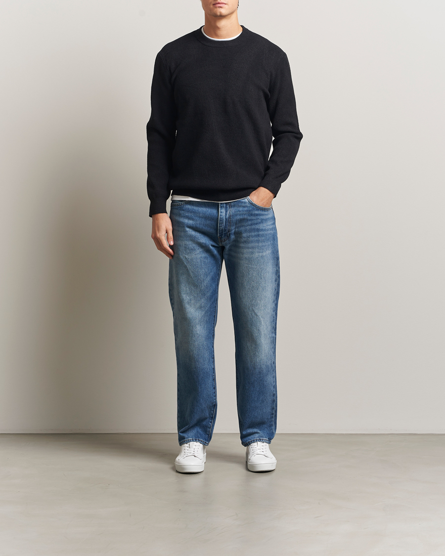 Herre | Trøjer | NN07 | Danny Rib Knitted Crew Neck Black