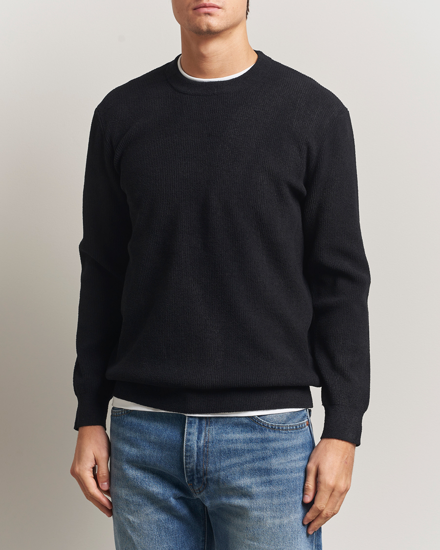 Herre | Trøjer | NN07 | Danny Rib Knitted Crew Neck Black