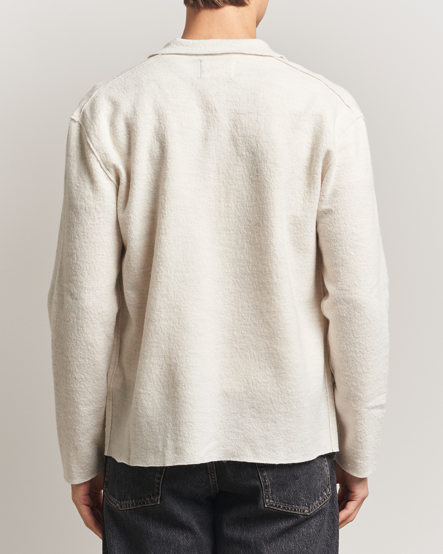 Herre | Trøjer | NN07 | Jonas Boiled Wool Full Zip Ivory