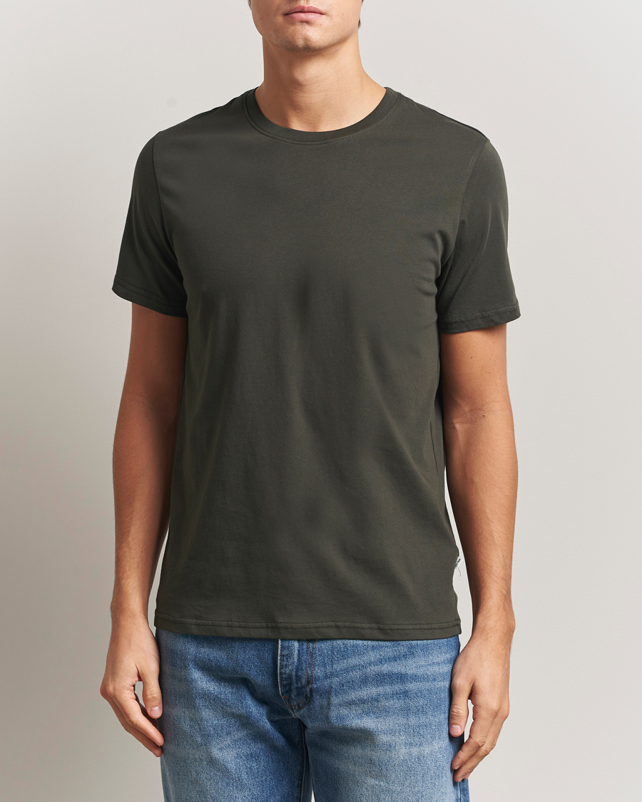 Herre | T-Shirts | NN07 | Percy Crew Neck T-Shirt Dark Army