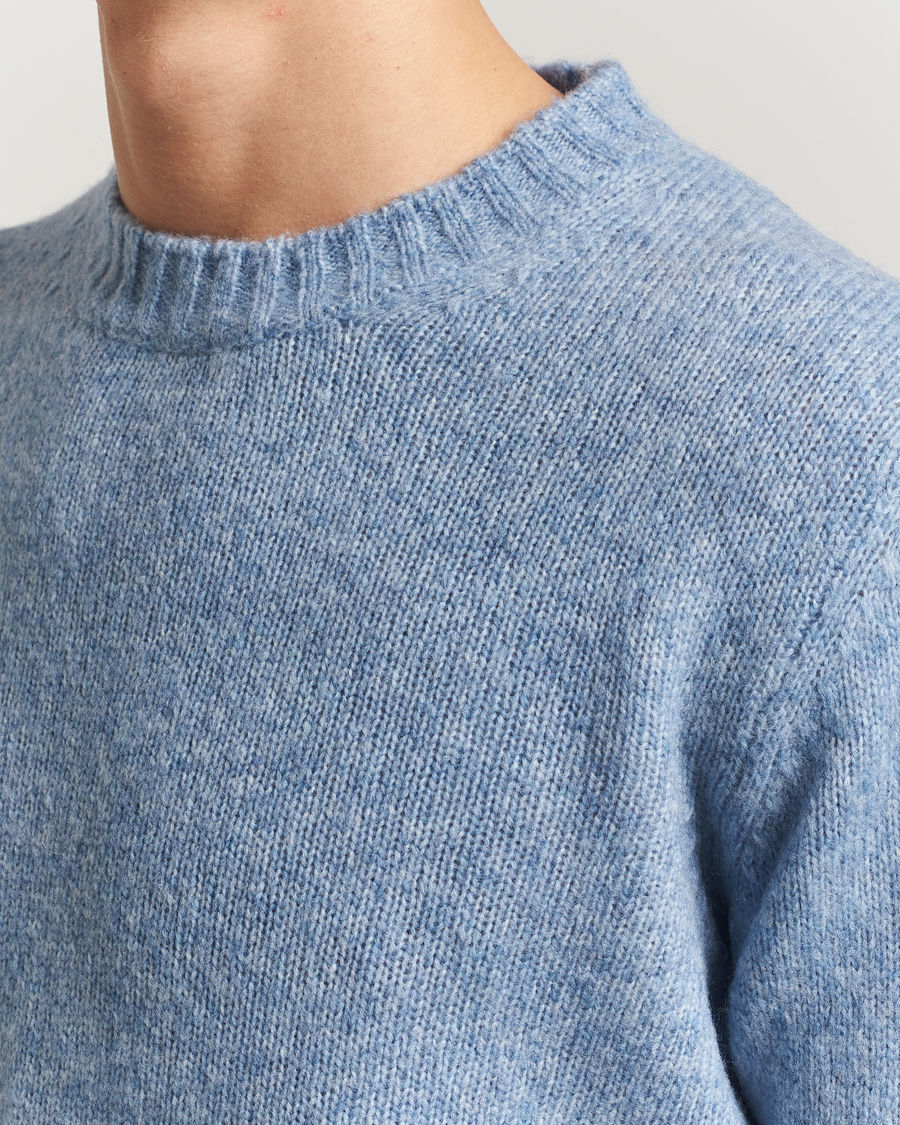 Herre | Trøjer | NN07 | Lee Wool Knitted Sweater Denim Blue