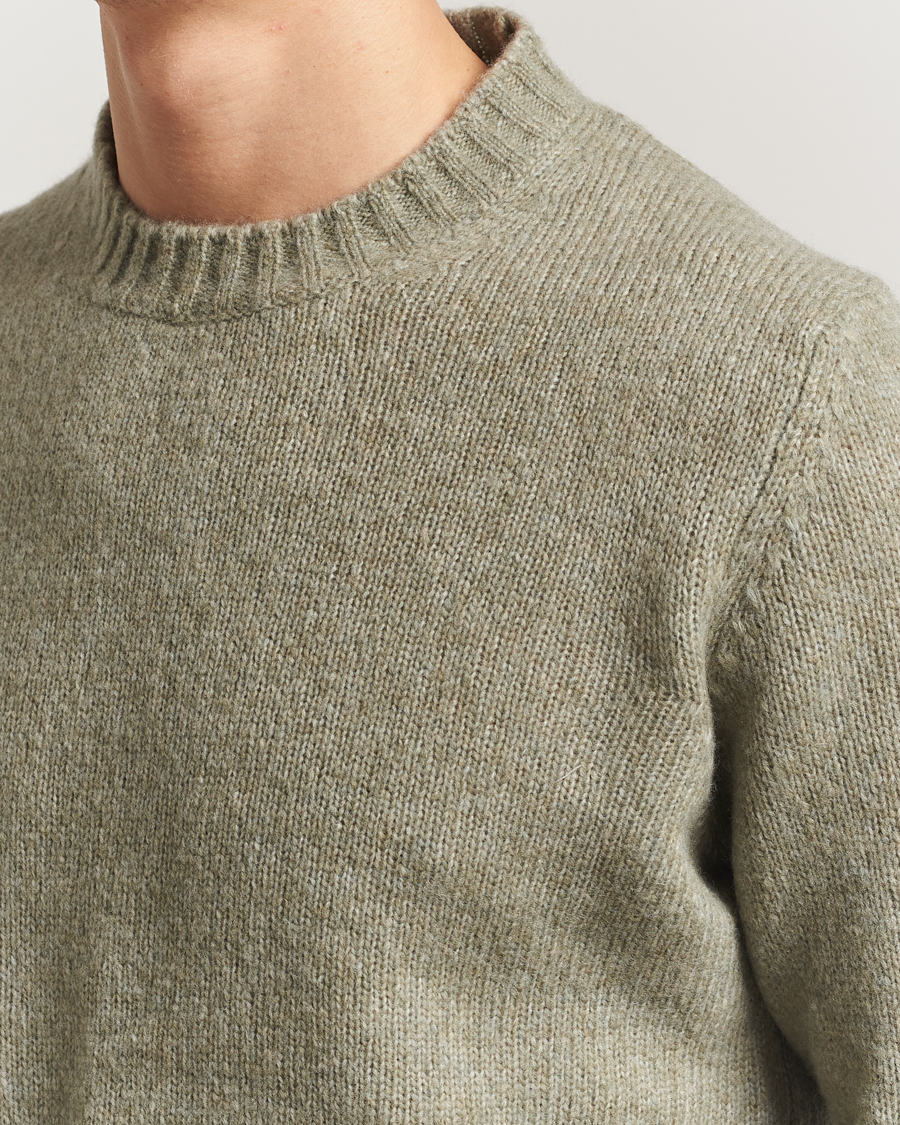 Herre | Trøjer | NN07 | Lee Wool Knitted Sweater Valley Green