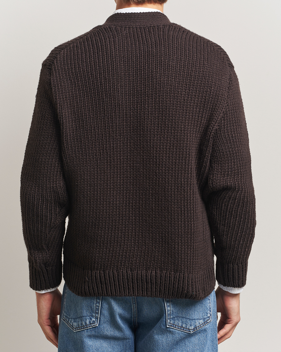 Herre | Trøjer | NN07 | Mika Knitted Flower Cardigan Dusky Port