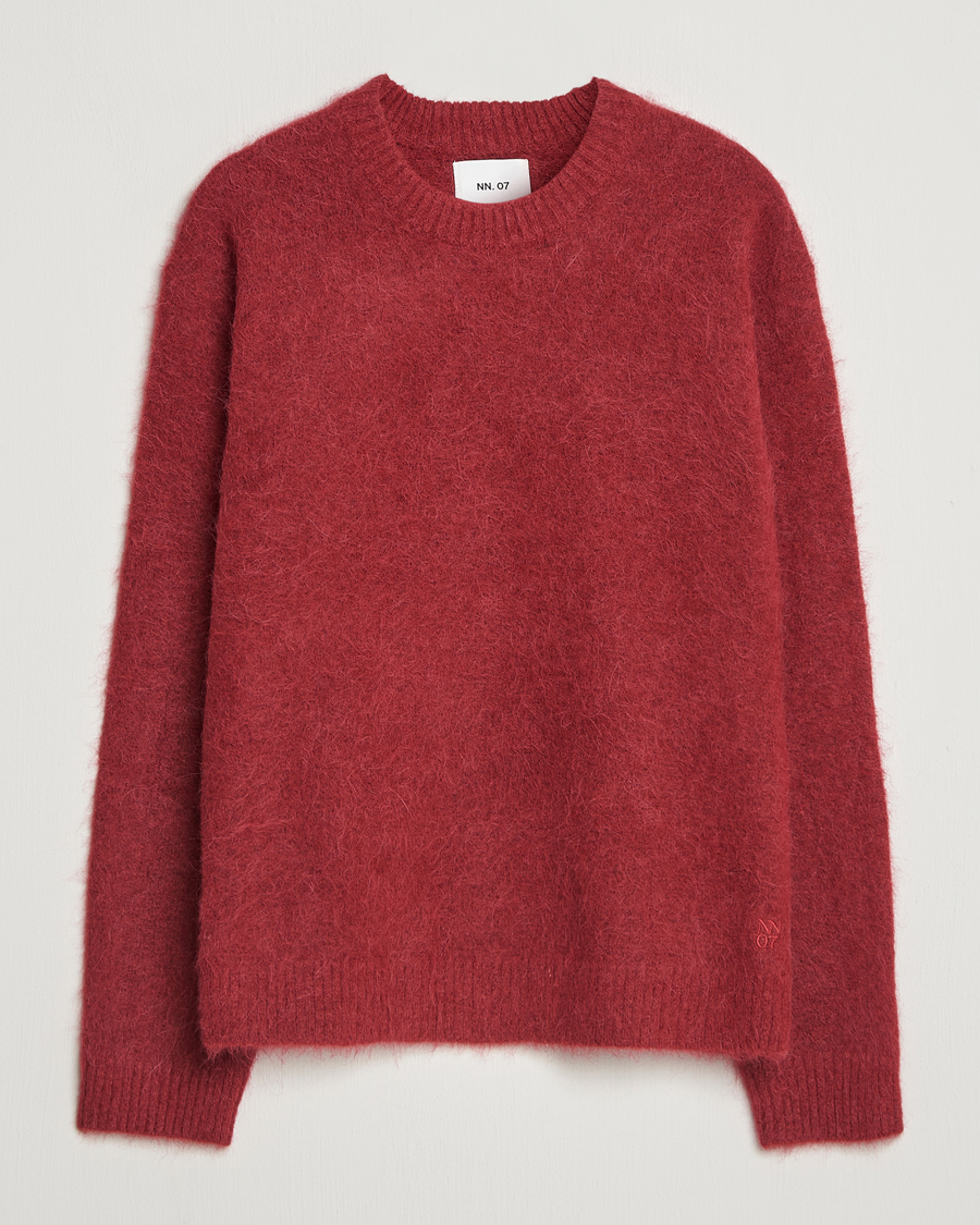 Herre | Trøjer | NN07 | Russell Alpaca Knitted Crew Neck Cranberry