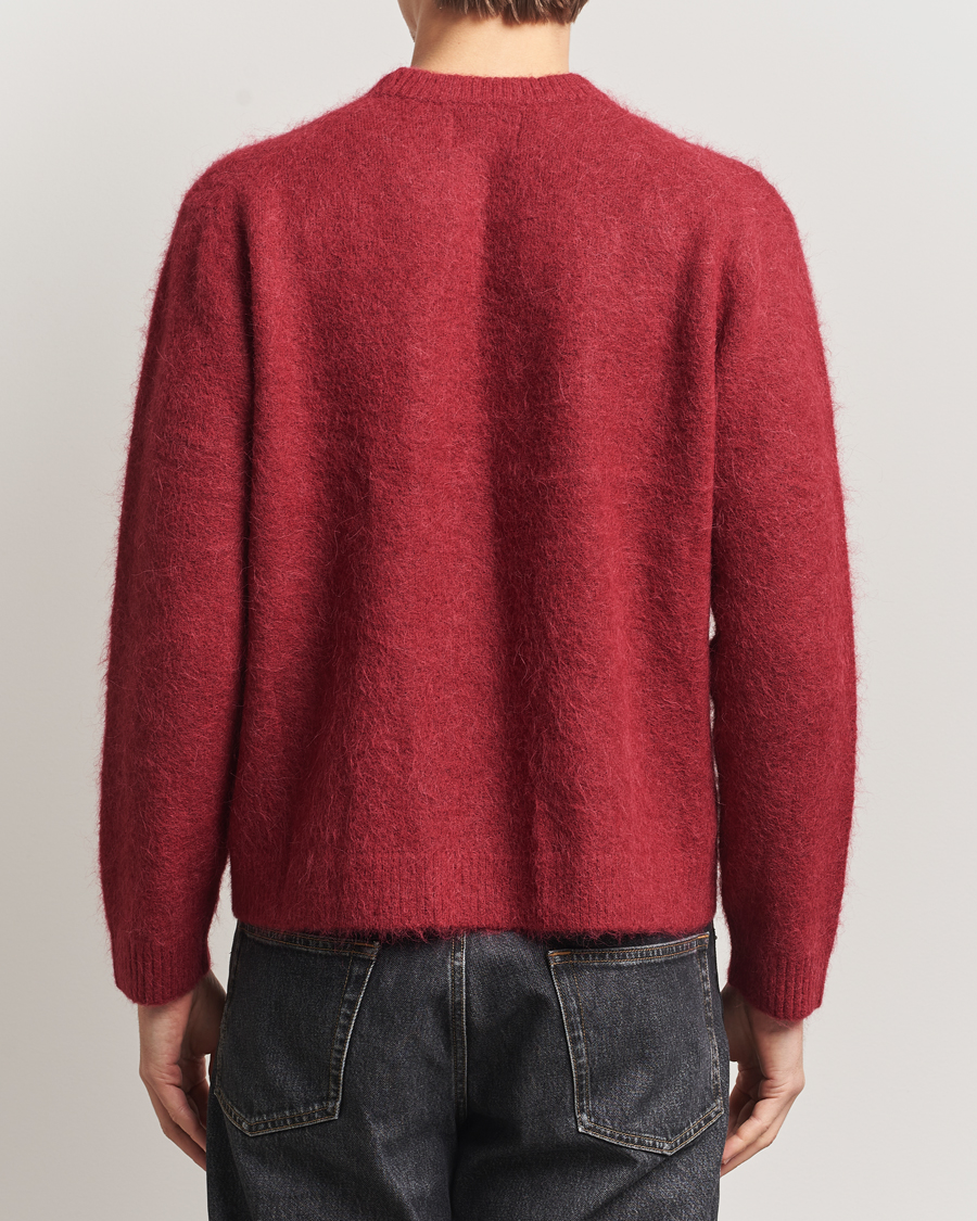 Herre | Trøjer | NN07 | Russell Alpaca Knitted Crew Neck Cranberry