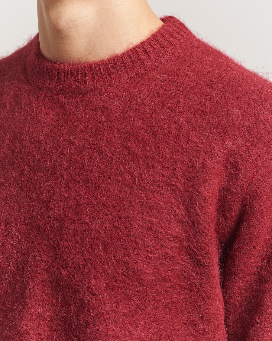 Herre | Trøjer | NN07 | Russell Alpaca Knitted Crew Neck Cranberry