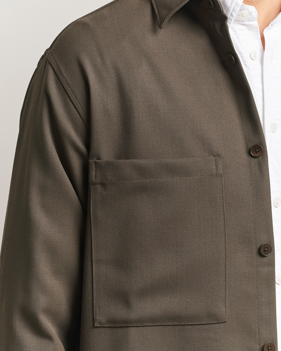 Herre | Skjorter | NN07 | Freddy Wool/Tencel Overshirt Mable Husk