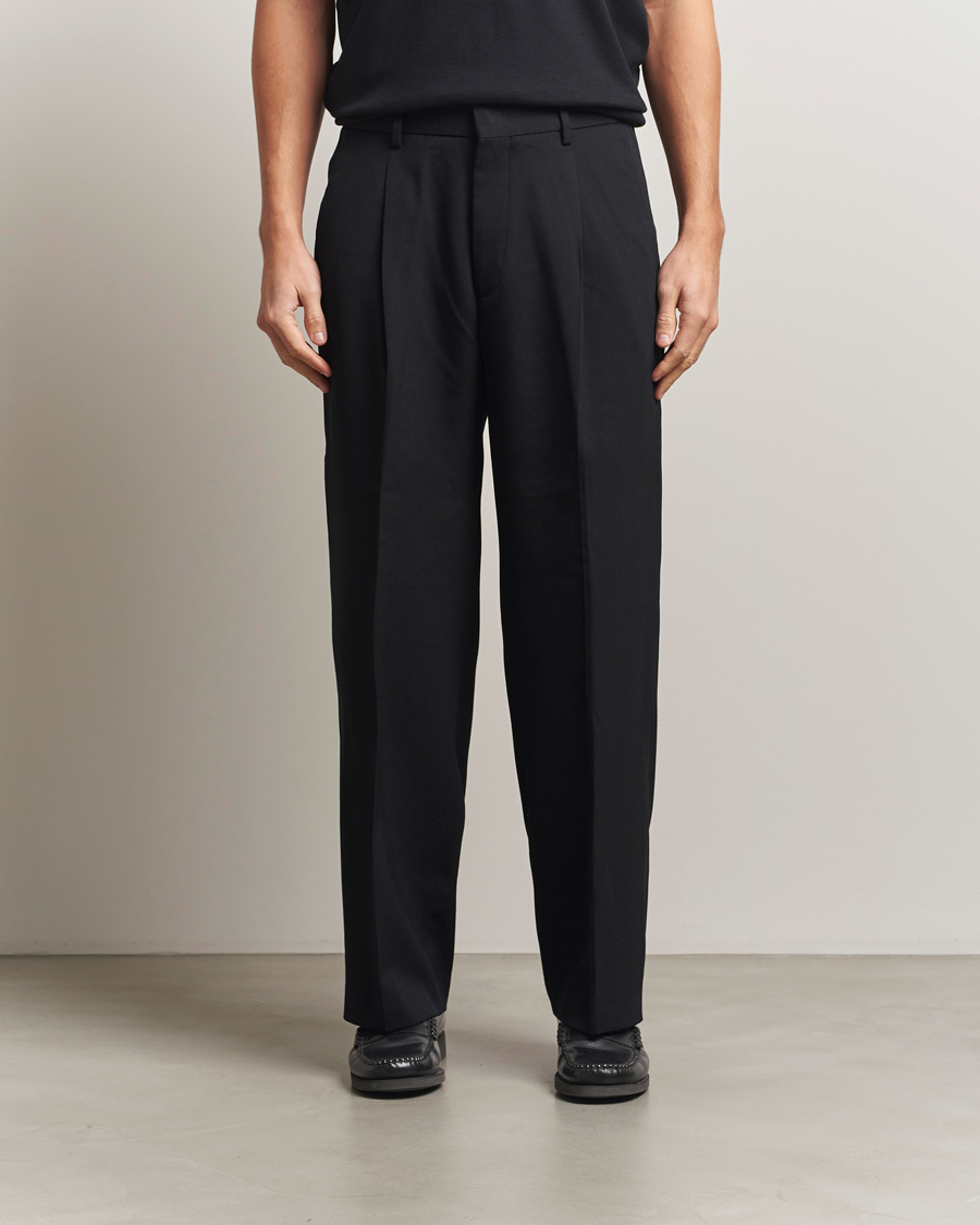 Herre | Bukser | NN07 | Kay Relaxed Fit Wool/Tencel Trousers Black