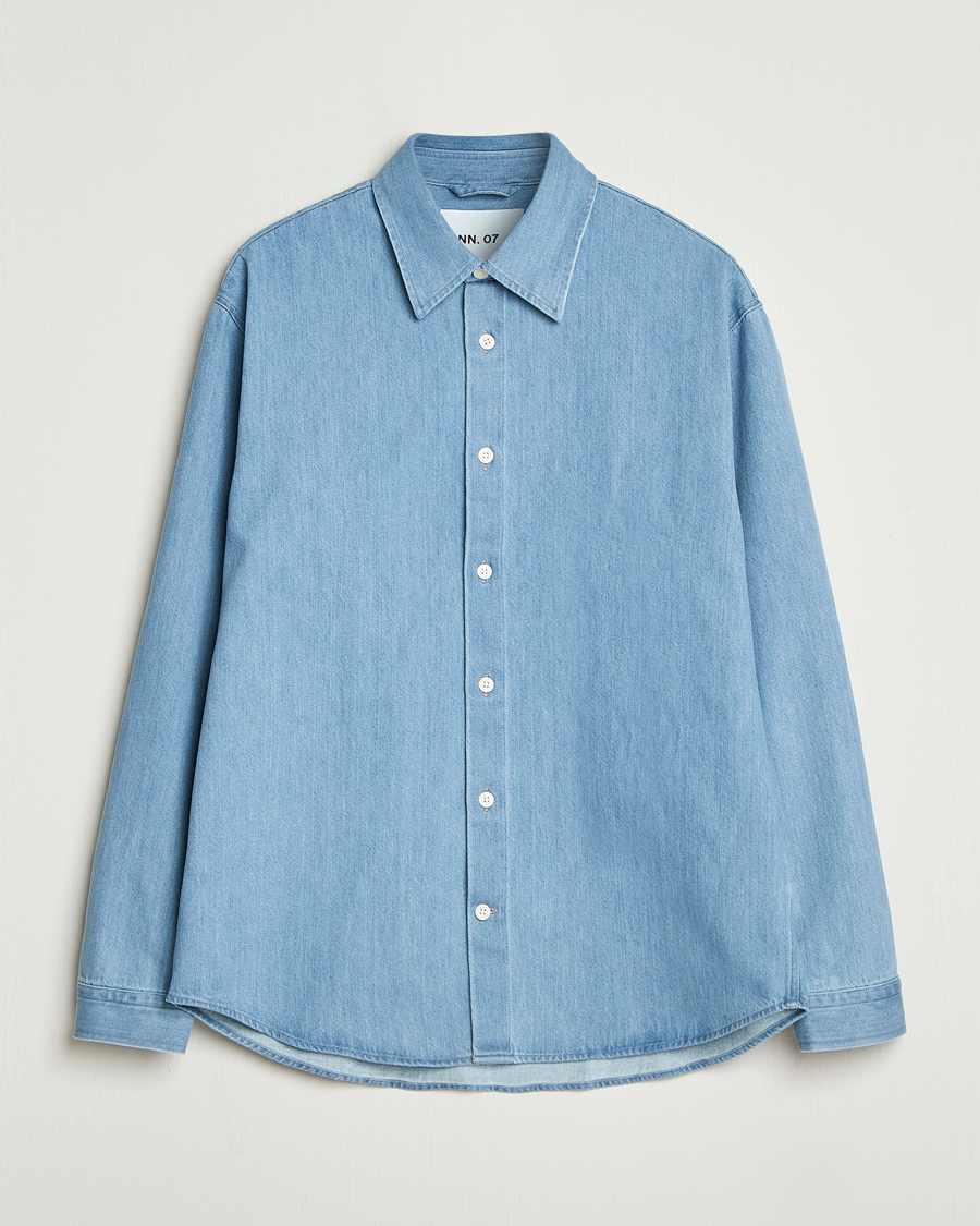 Herre | Skjorter | NN07 | Casper Denim Overshirt Blue