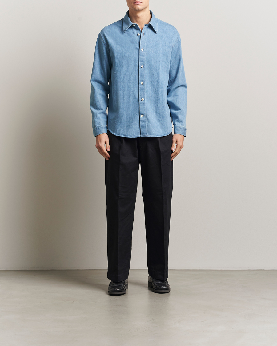 Herre | Skjorter | NN07 | Casper Denim Overshirt Blue