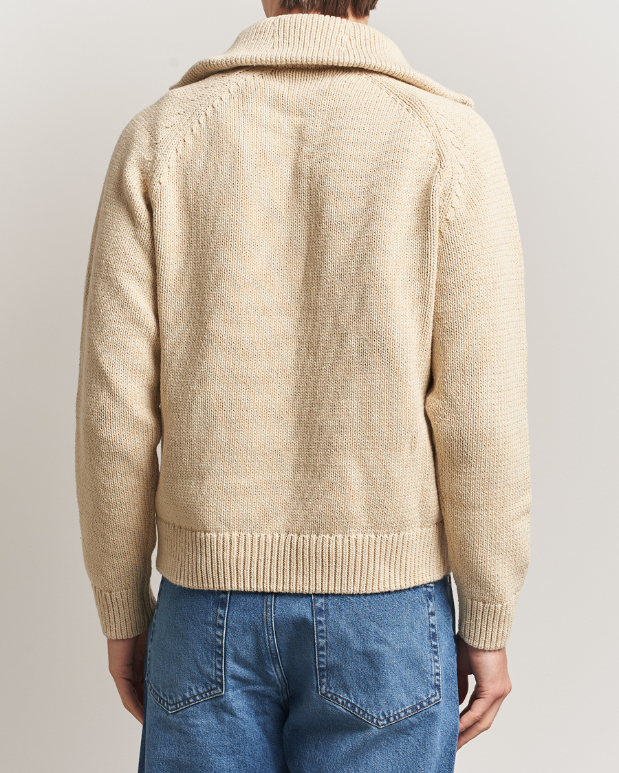 Herre | Trøjer | NN07 | Tristan Heavy Knitted Half Zip Ecru
