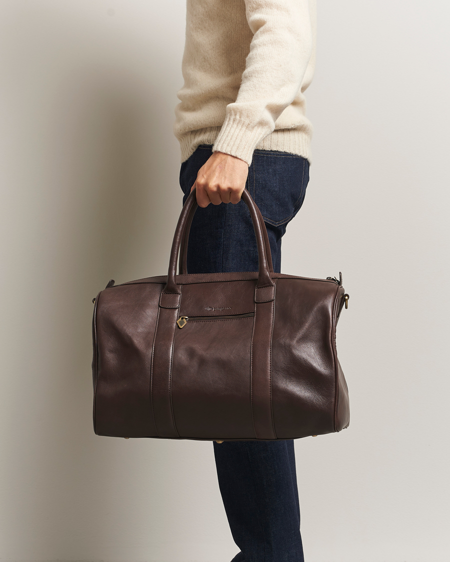 Herre | Tasker | Pampeano | Varon Small Leather Weekend Bag Brown