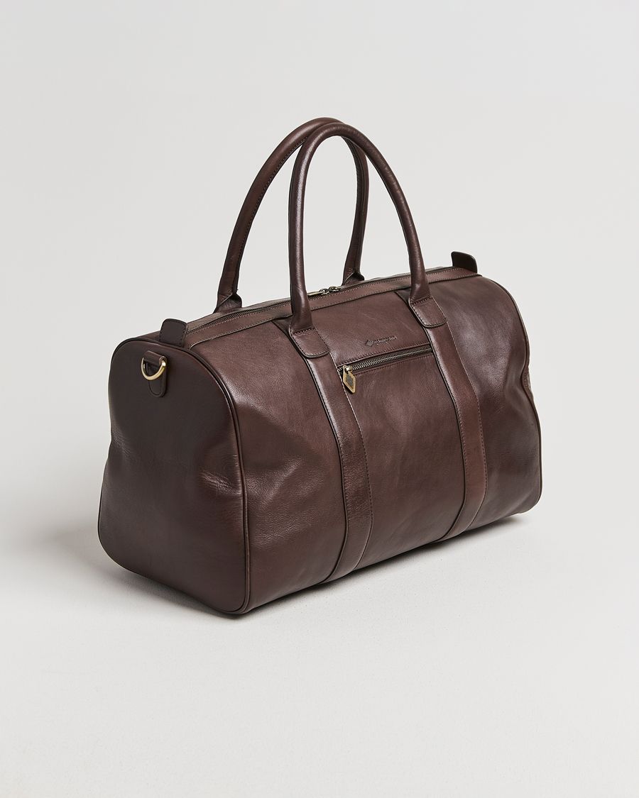 Herre | Tasker | Pampeano | Varon Small Leather Weekend Bag Brown