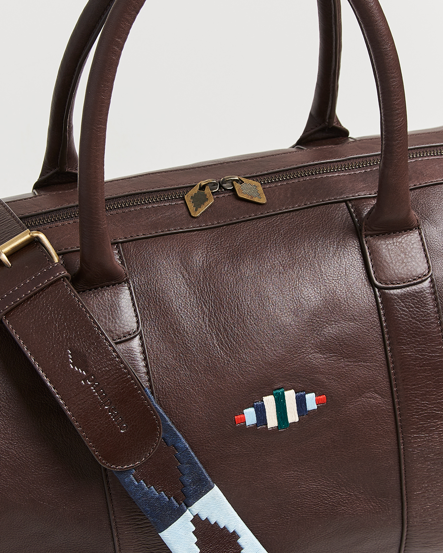Herre | Tasker | Pampeano | Varon Small Leather Weekend Bag Brown