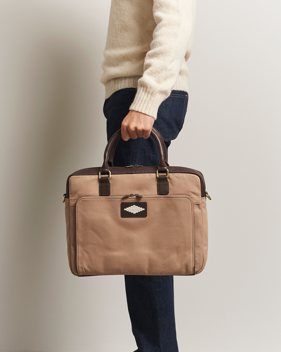 Herre | Tasker | Pampeano | Mensajero Canvas Briefcase Sand