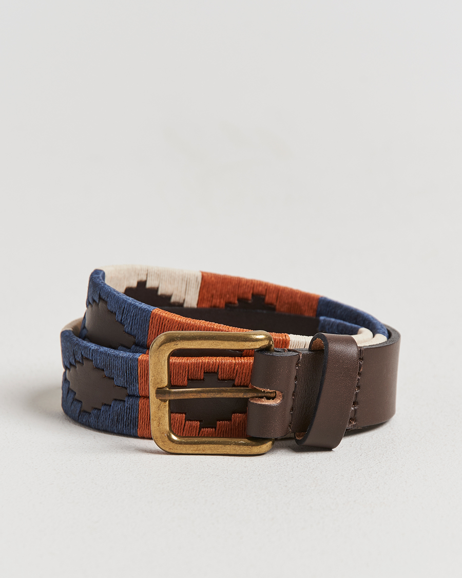Herre | Bælter | Pampeano | Aurora Hand Stitched Classic Leather Belt 3,5cm Orange