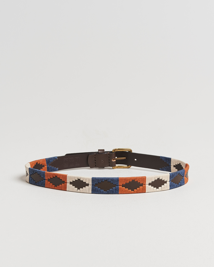 Herre | Bælter | Pampeano | Aurora Hand Stitched Classic Leather Belt 3,5cm Orange